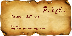 Pulger Áron névjegykártya